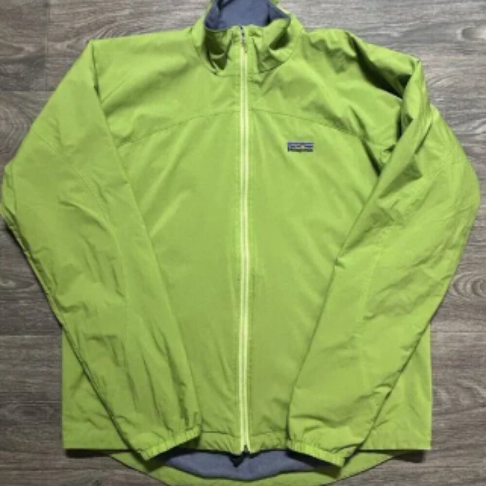 Patagonia Men's Medium Zephur Jacket Seaweed Green Lightweight Fleece Lined